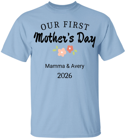 Personalized - Our First Mother's Day Mom & Baby Matching Shirts - BK