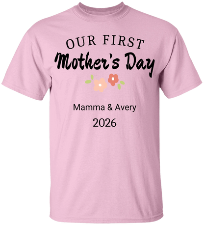 Personalized - Our First Mother's Day Mom & Baby Matching Shirts - BK