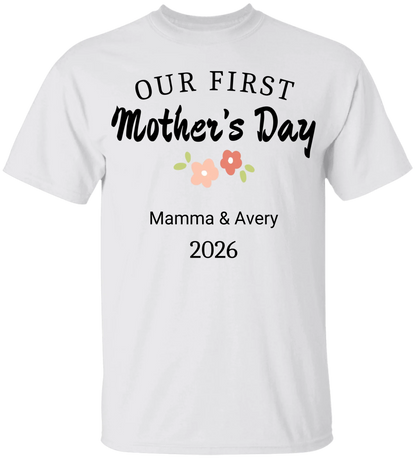 Personalized - Our First Mother's Day Mom & Baby Matching Shirts - BK