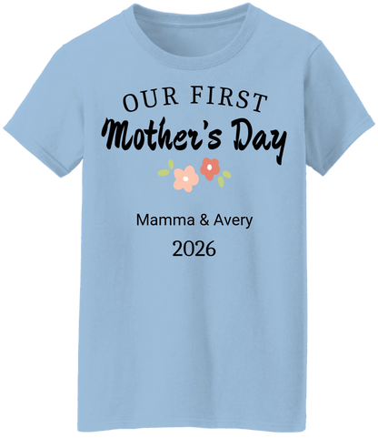 Personalized - Our First Mother's Day Mom & Baby Matching Shirts - BK