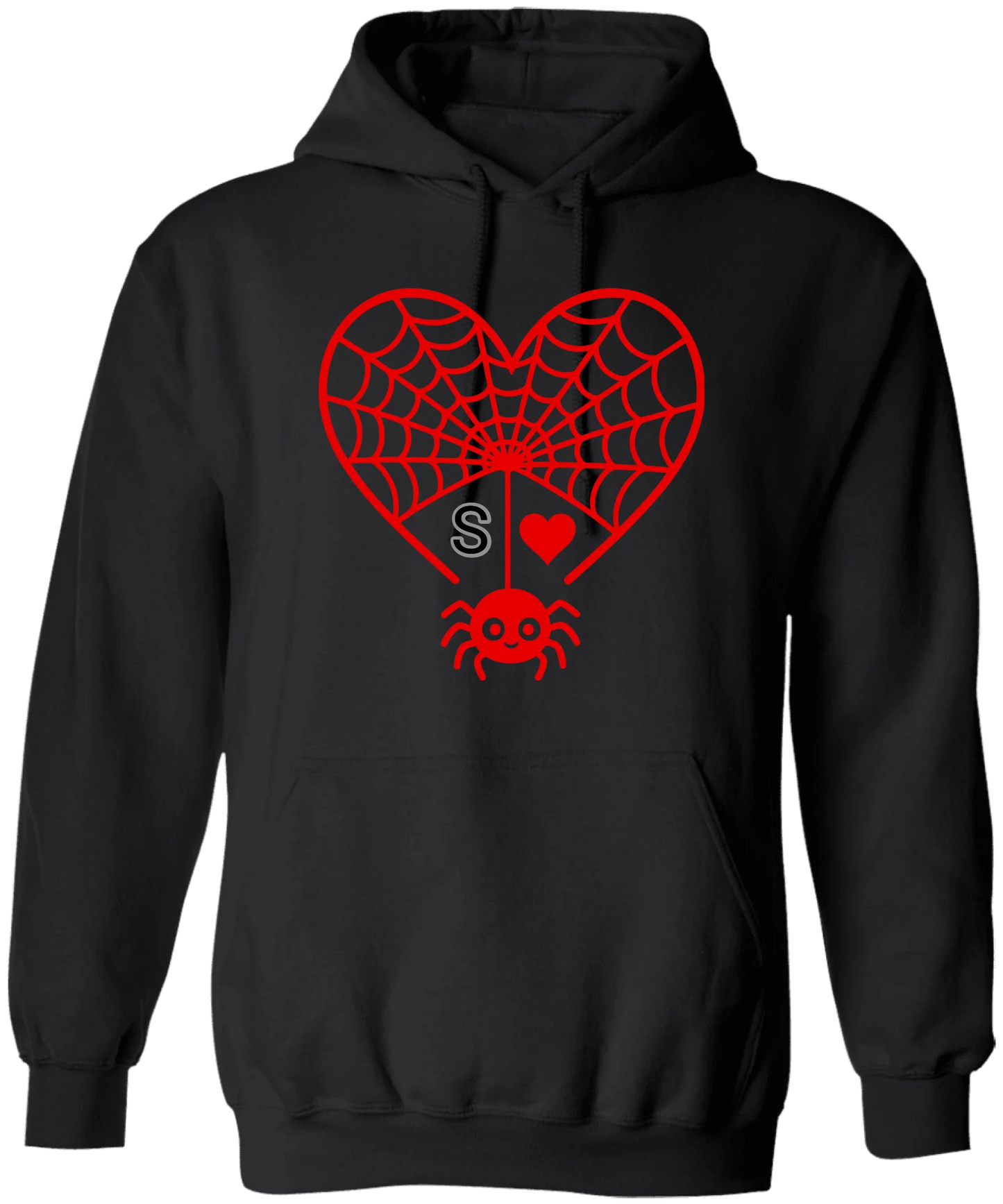 Personalized First Initial - Heart Spider Web Matching Family Shirts - RD