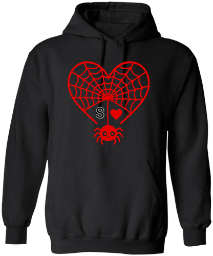 Personalized First Initial - Heart Spider Web Matching Family Shirts - RD
