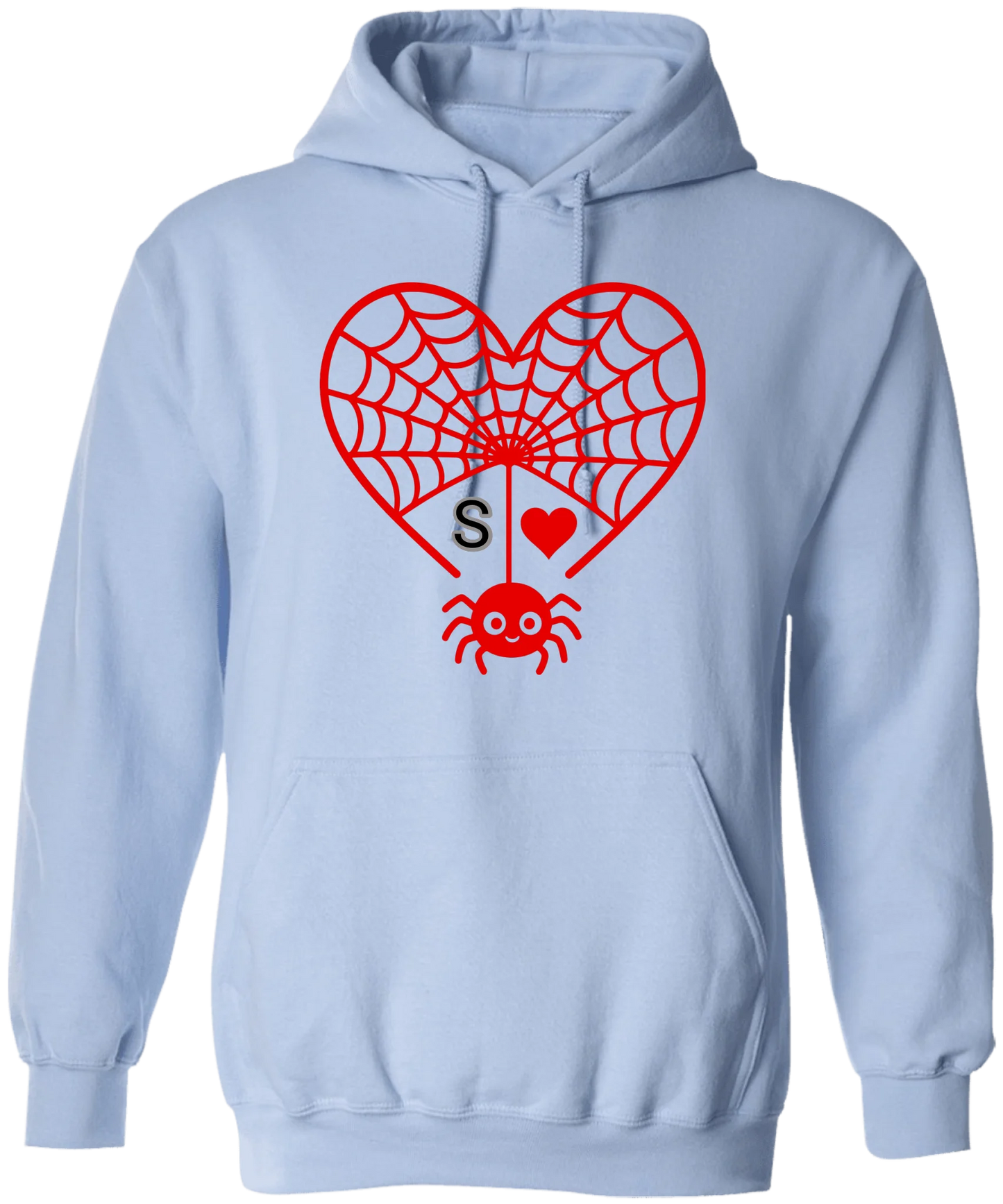 Personalized First Initial - Heart Spider Web Matching Family Shirts - RD