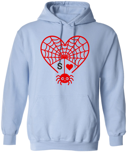 Personalized First Initial - Heart Spider Web Matching Family Shirts - RD