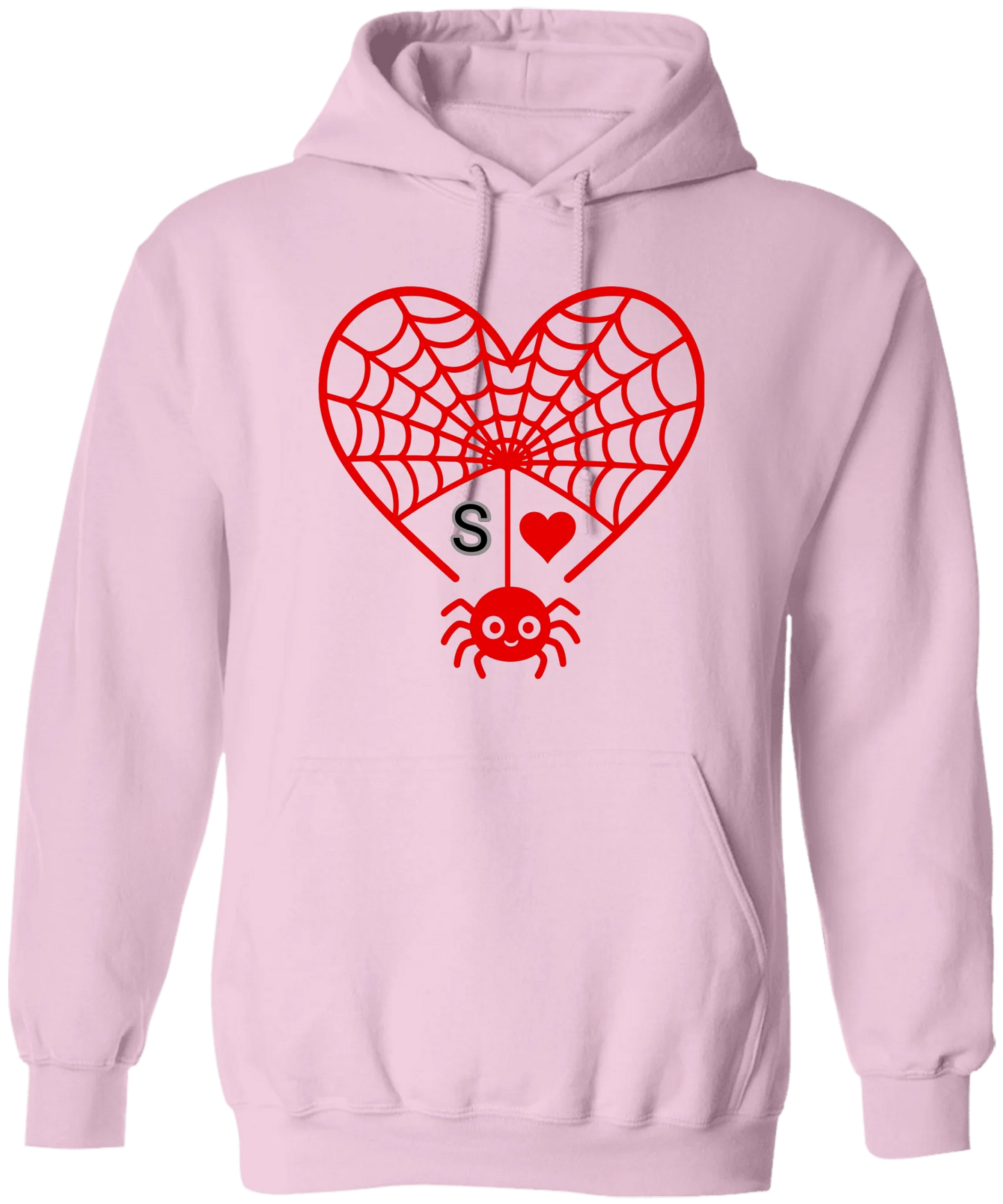 Personalized First Initial - Heart Spider Web Matching Family Shirts - RD