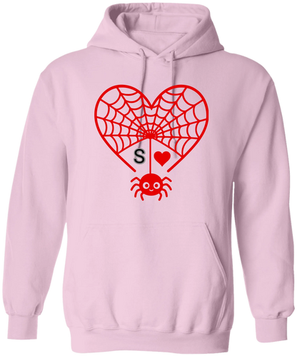 Personalized First Initial - Heart Spider Web Matching Family Shirts - RD