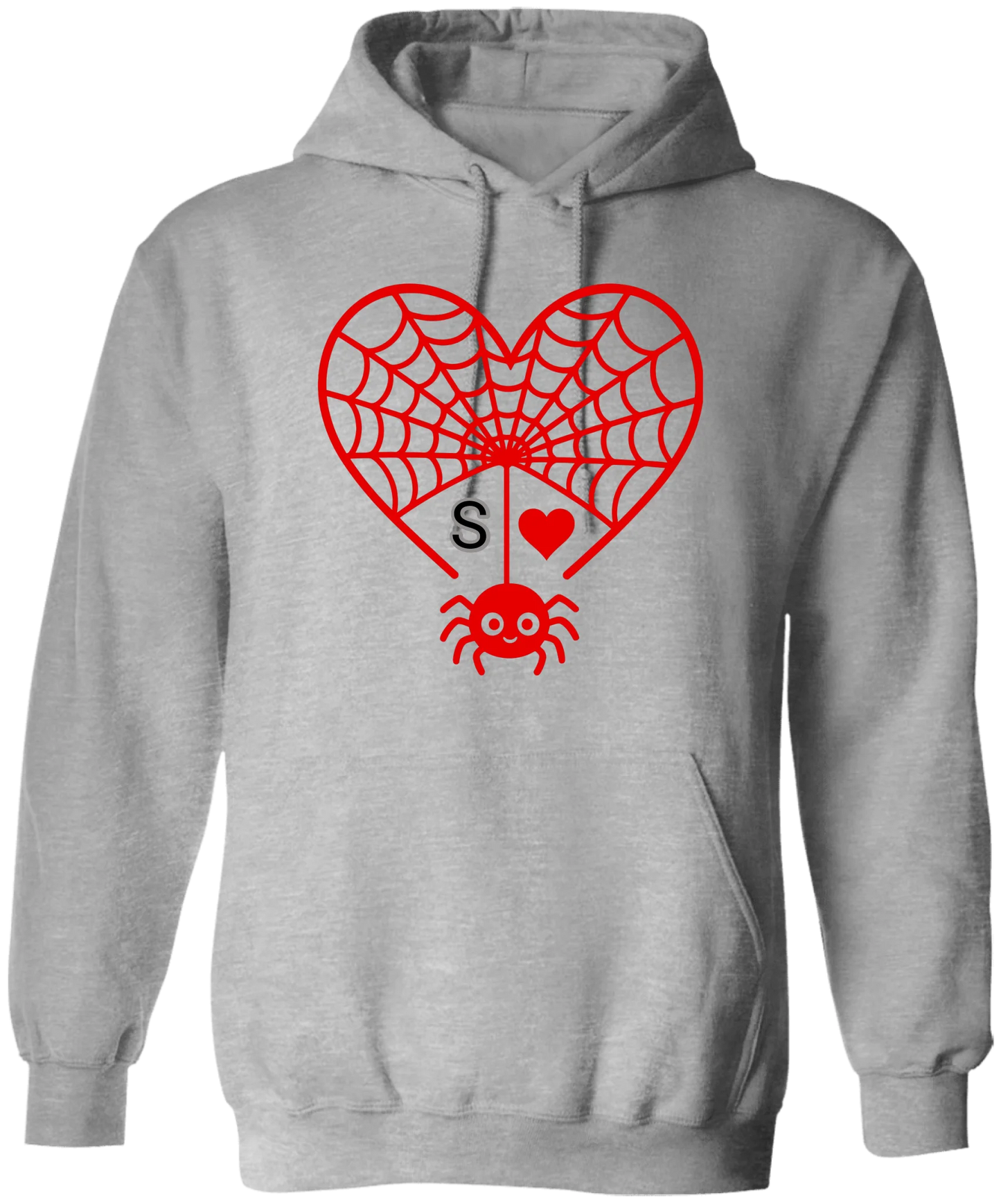 Personalized First Initial - Heart Spider Web Matching Family Shirts - RD