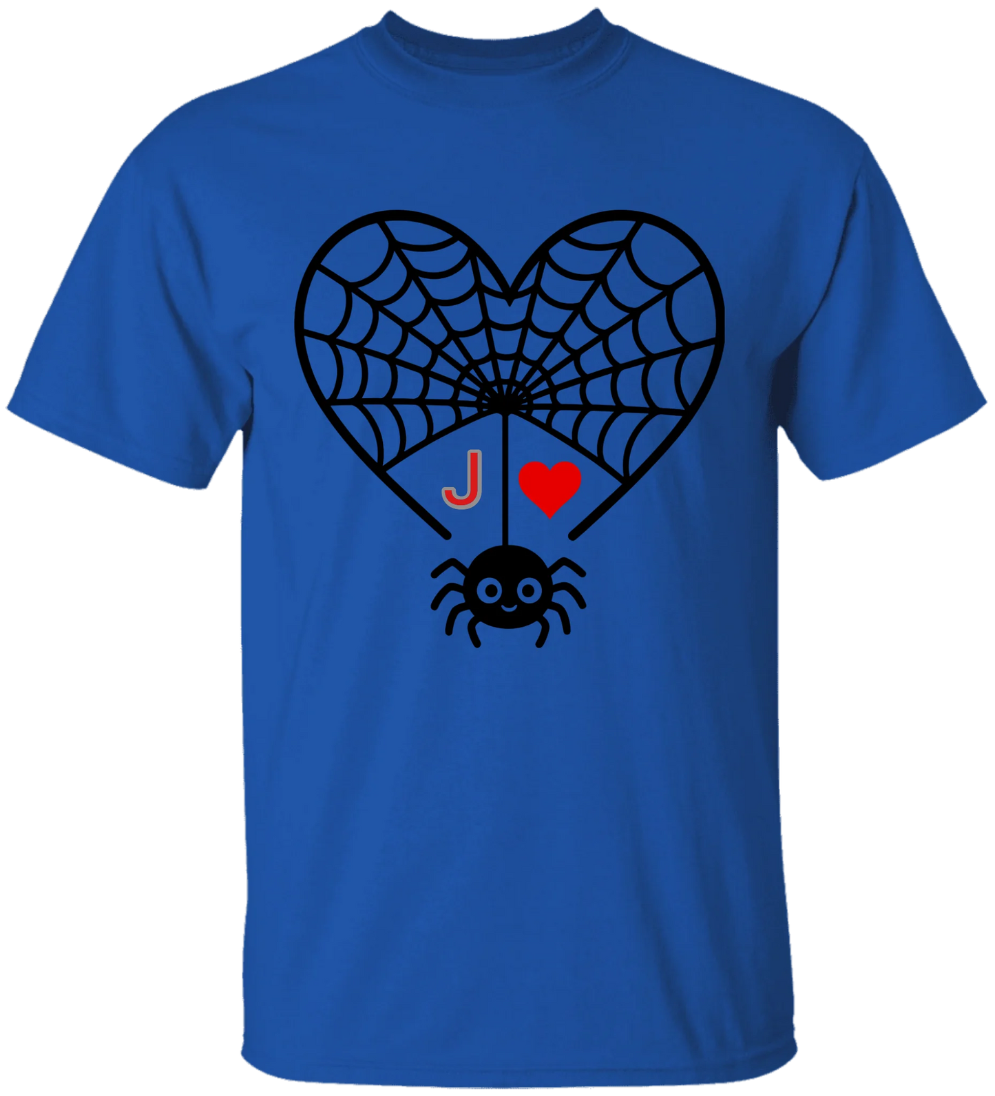 Personalized First Initial - Heart Spider Web Matching Family Shirts