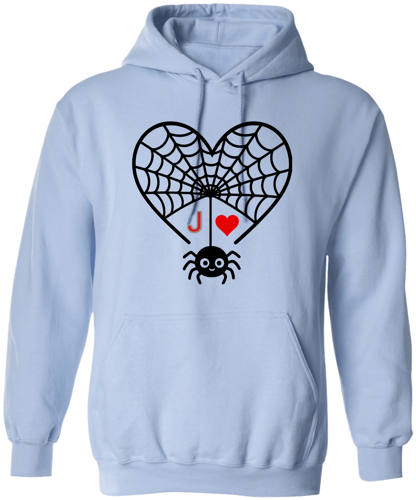 Personalized First Initial - Heart Spider Web Matching Family Shirts