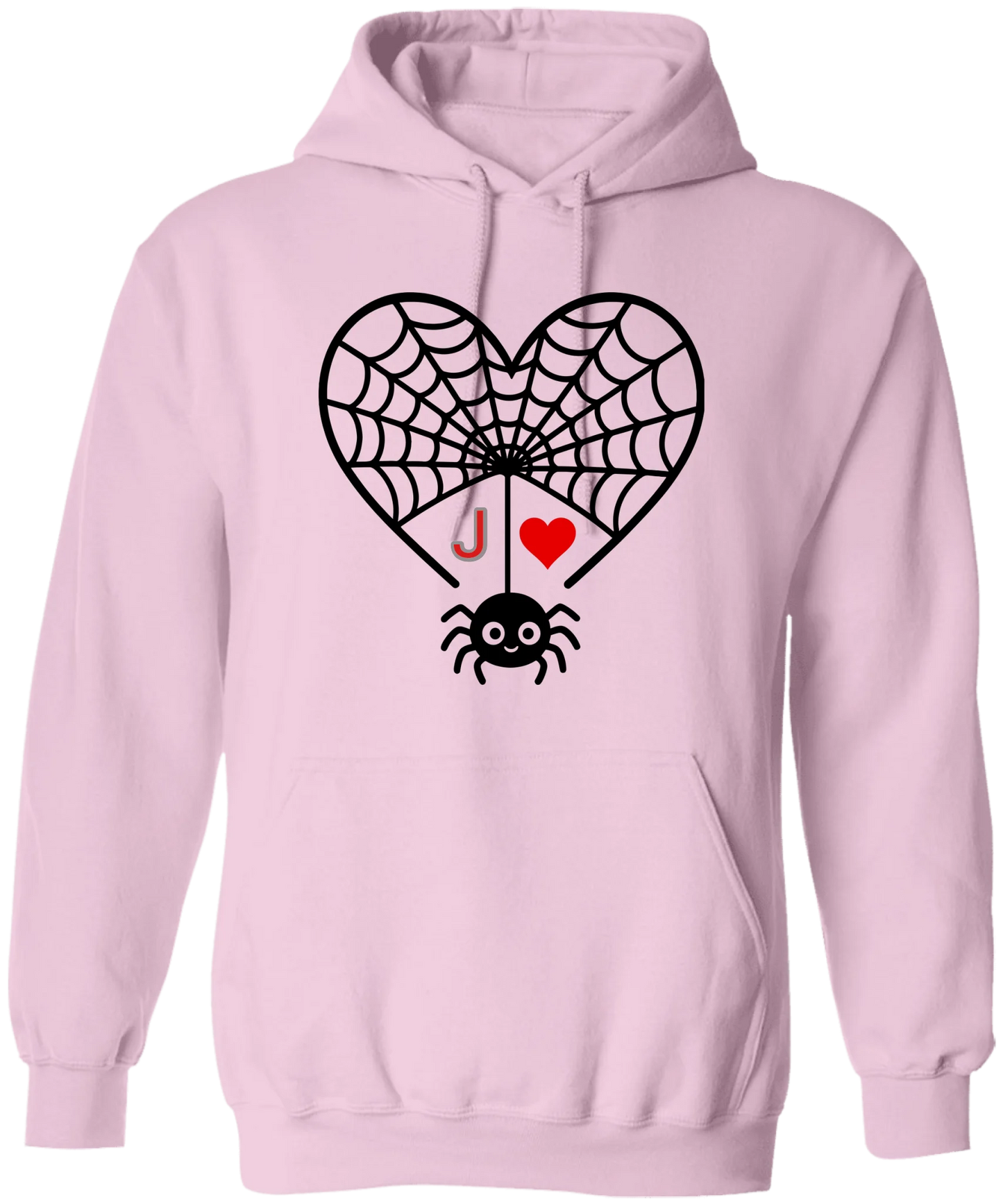 Personalized First Initial - Heart Spider Web Matching Family Shirts