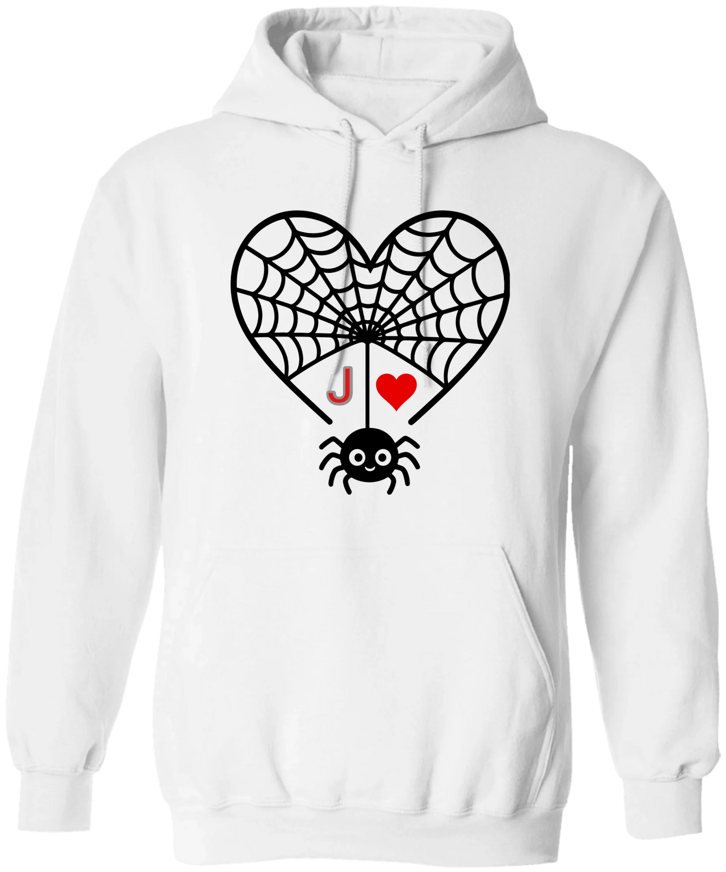 Personalized First Initial - Heart Spider Web Matching Family Shirts