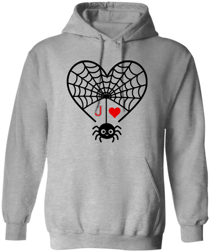 Personalized First Initial - Heart Spider Web Matching Family Shirts