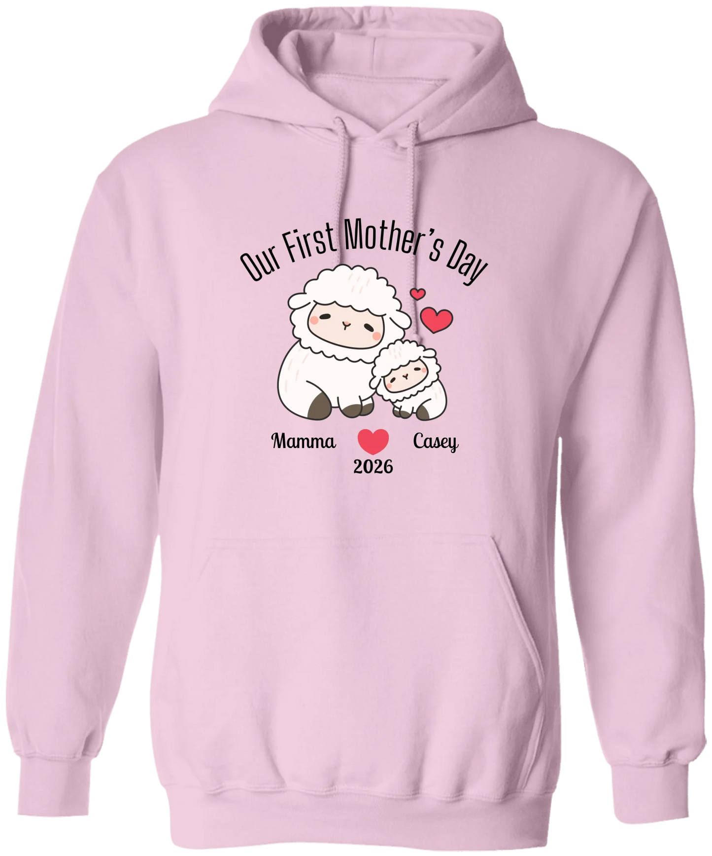 Personalized - Our First Mother's Day - Mamma & Baby Lambs Matching Shirts - BK