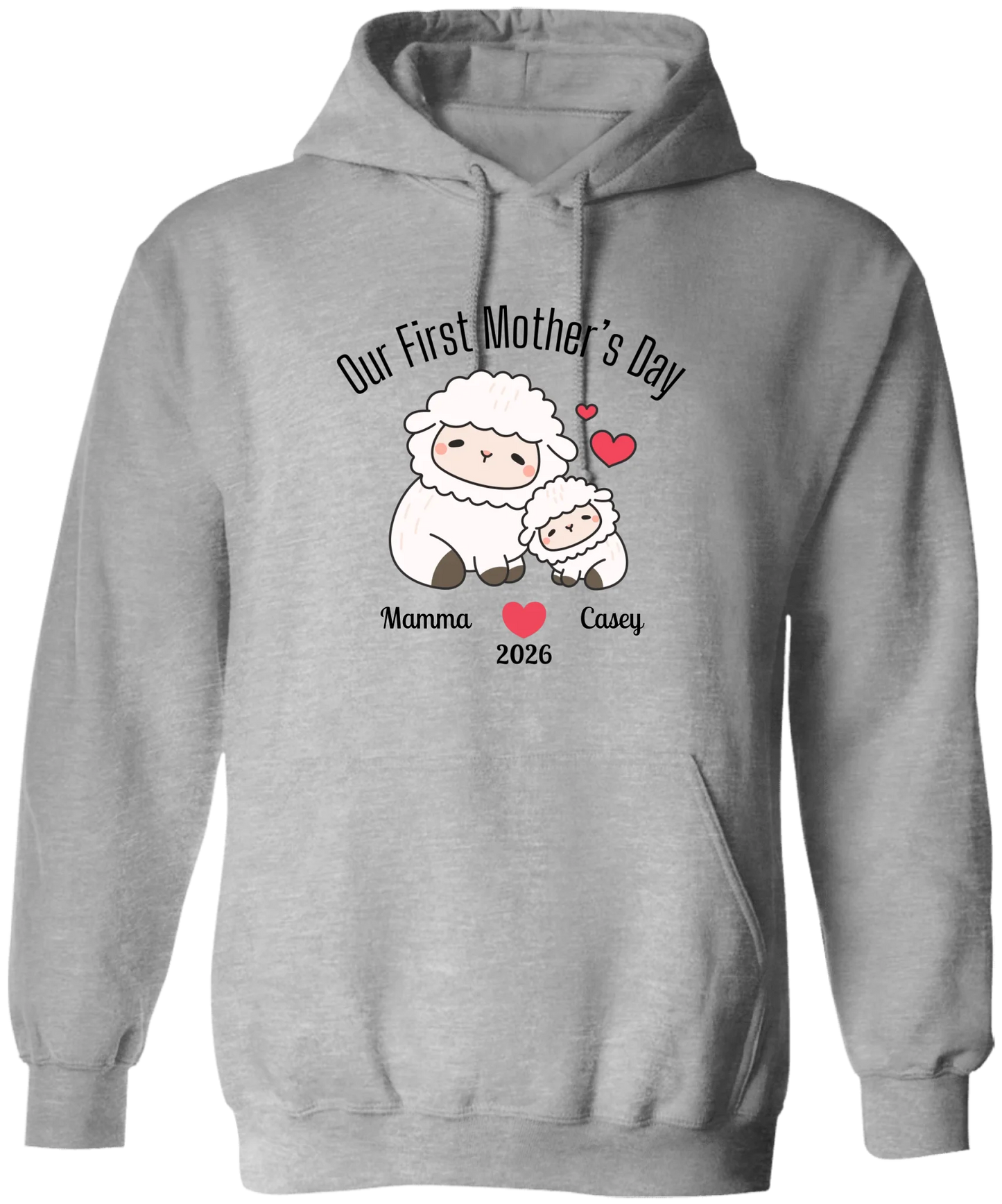 Personalized - Our First Mother's Day - Mamma & Baby Lambs Matching Shirts - BK