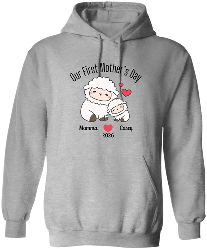 Personalized - Our First Mother's Day - Mamma & Baby Lambs Matching Shirts - BK