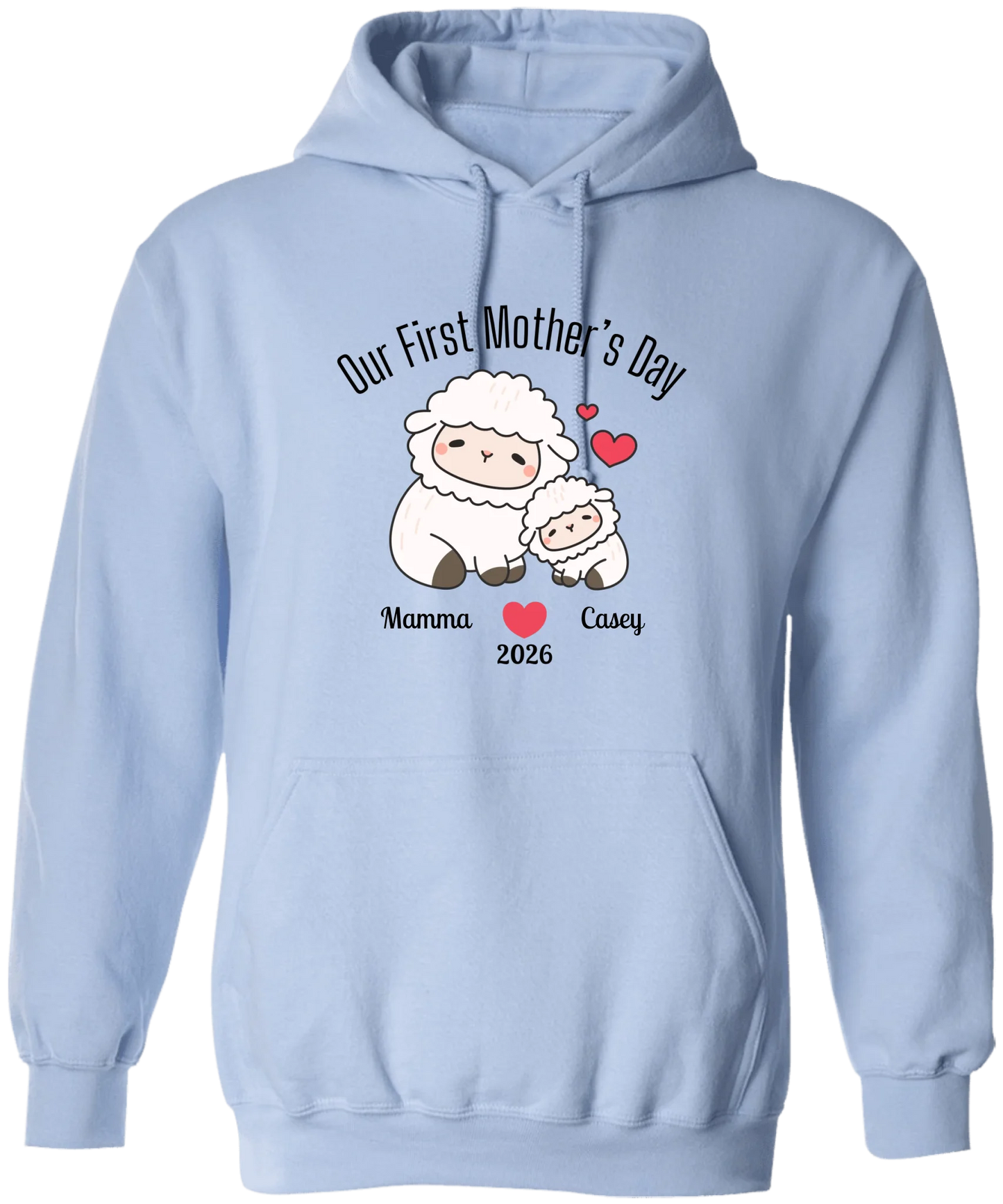 Personalized - Our First Mother's Day - Mamma & Baby Lambs Matching Shirts - BK