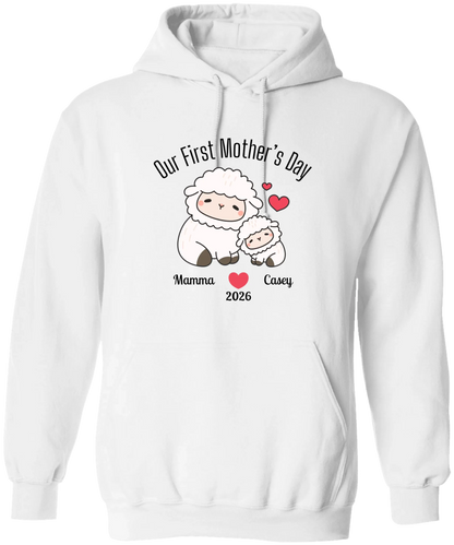 Personalized - Our First Mother's Day - Mamma & Baby Lambs Matching Shirts - BK