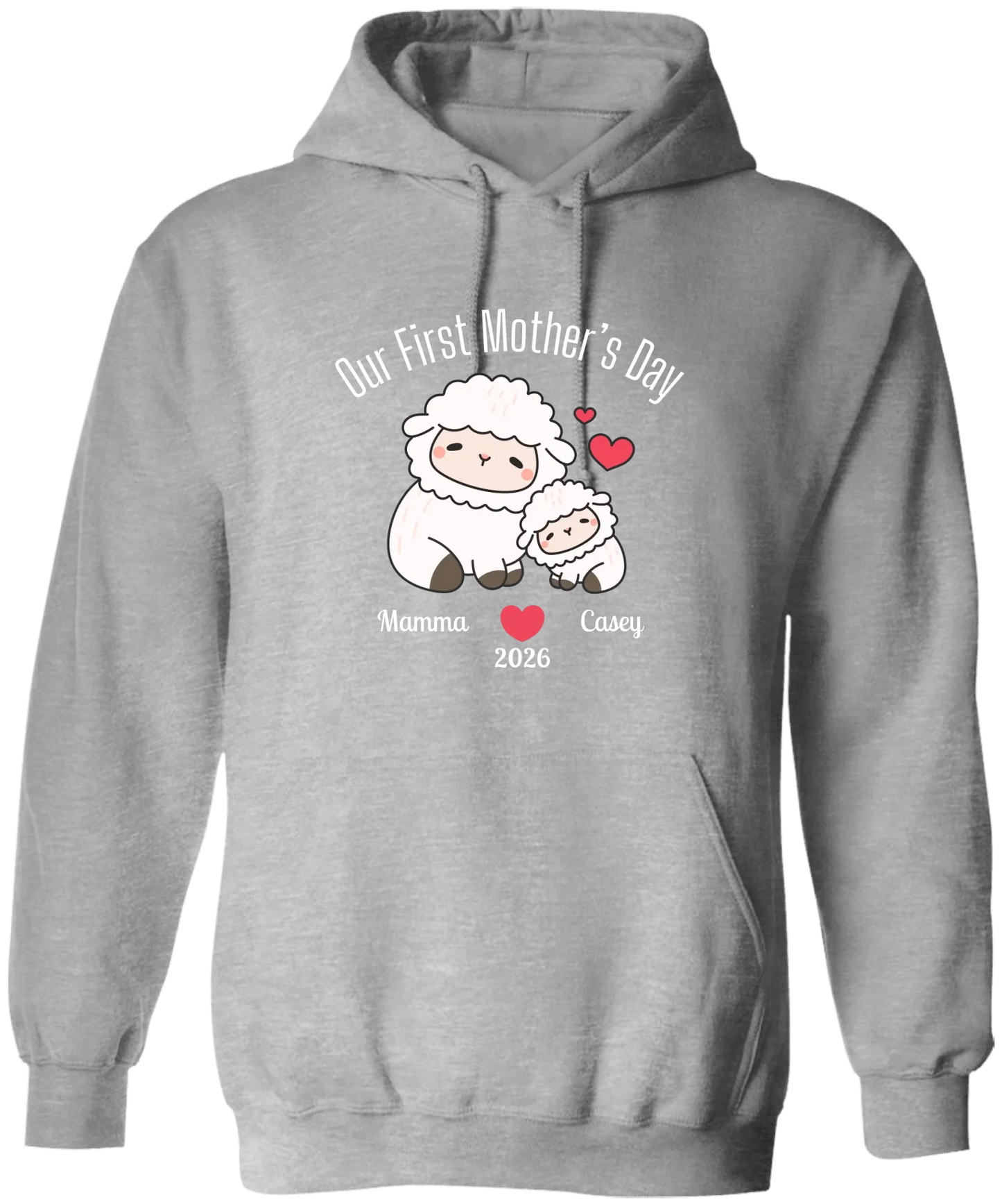 Personalized - Our First Mother's Day - Mamma & Baby Lambs Matching Shirts