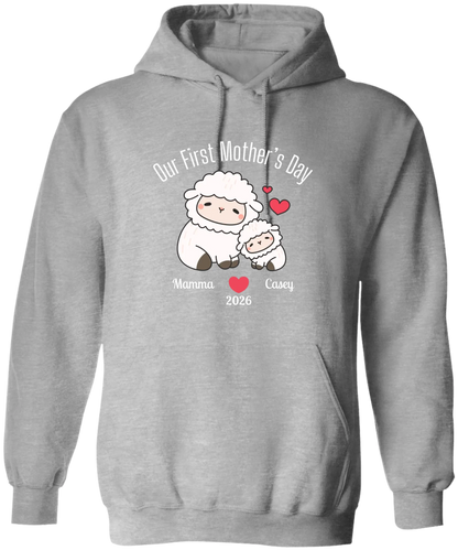 Personalized - Our First Mother's Day - Mamma & Baby Lambs Matching Shirts