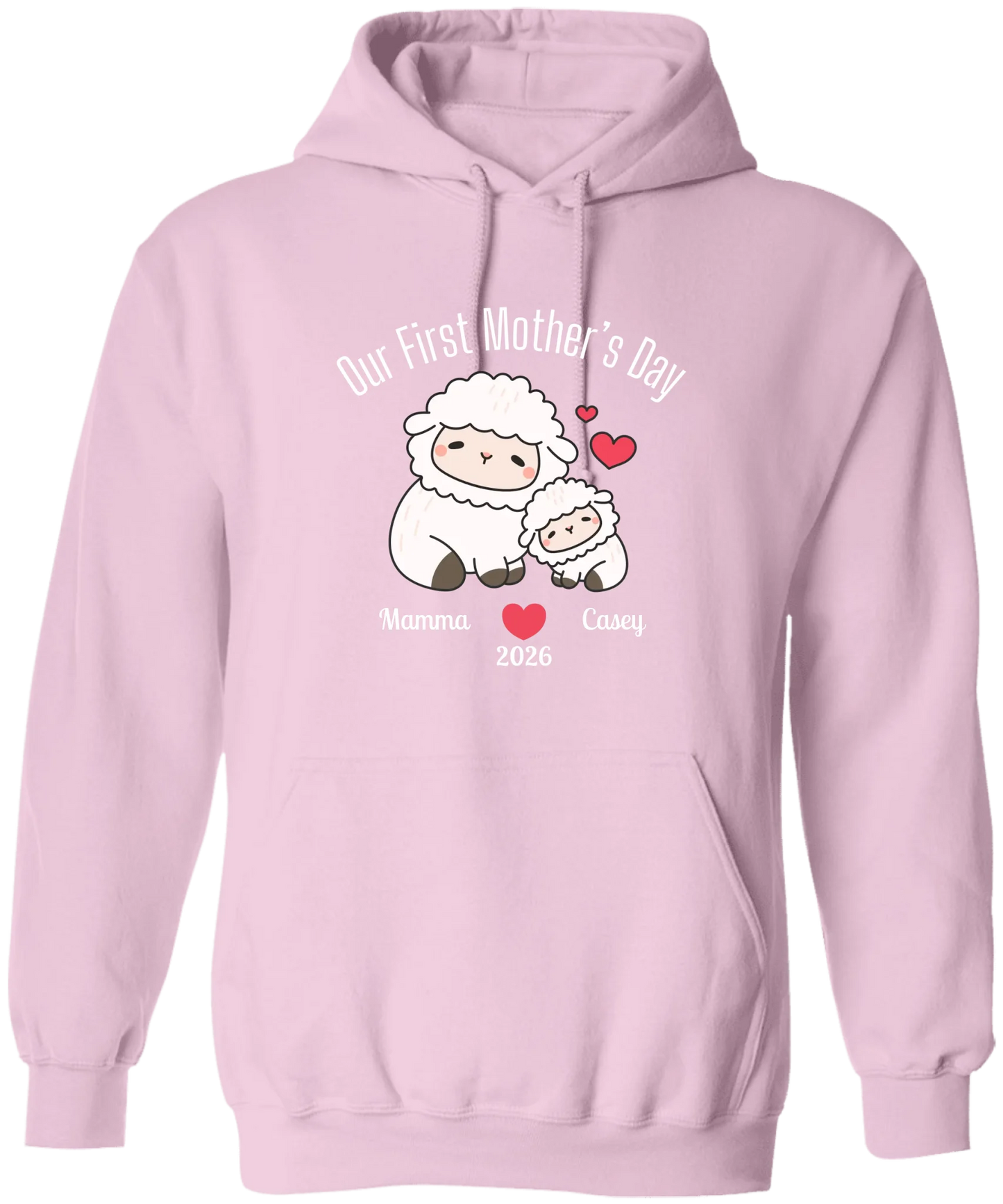 Personalized - Our First Mother's Day - Mamma & Baby Lambs Matching Shirts