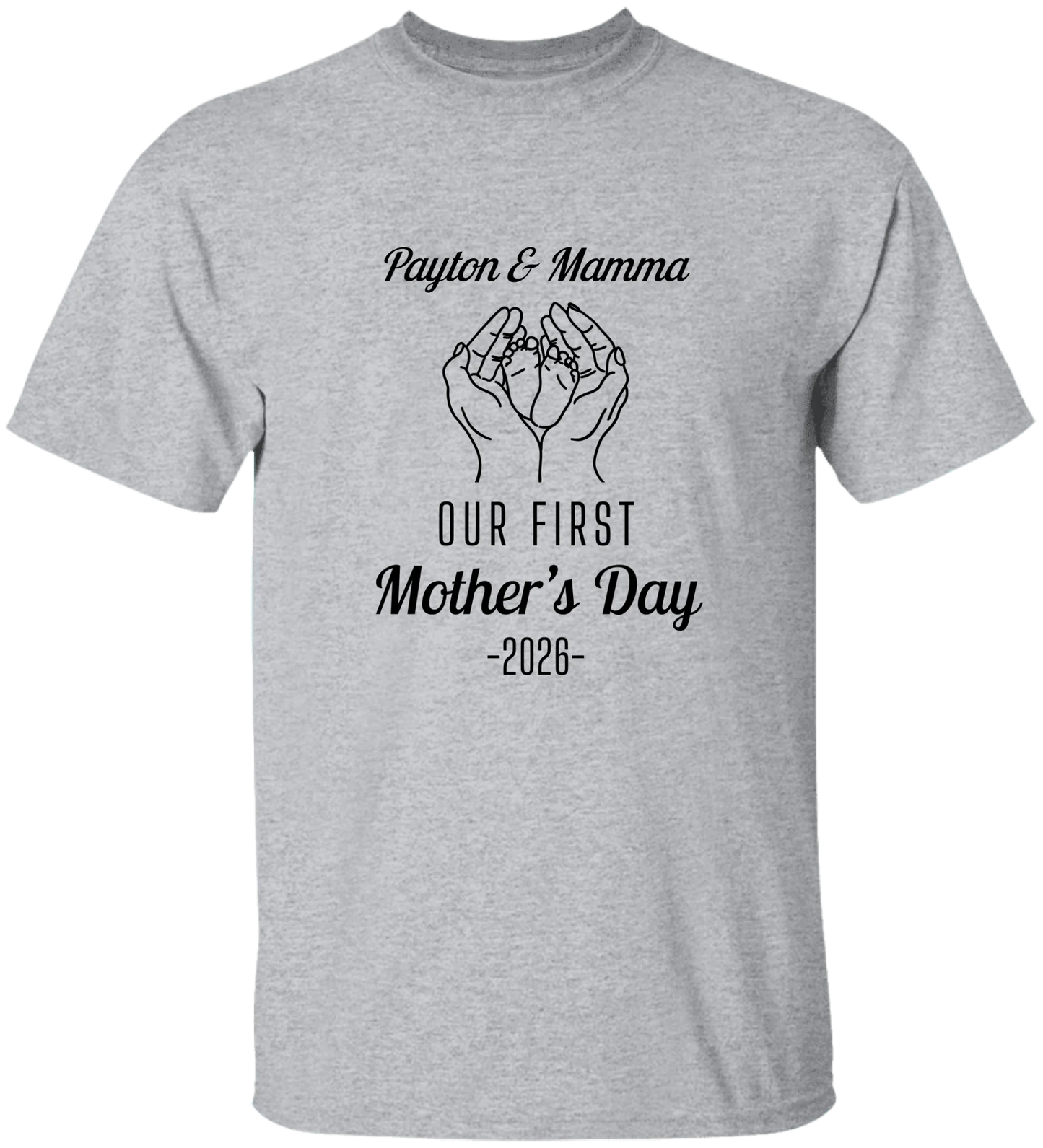 Personalized - Hands Holding Baby Feet - Our First Mother's Day - BK