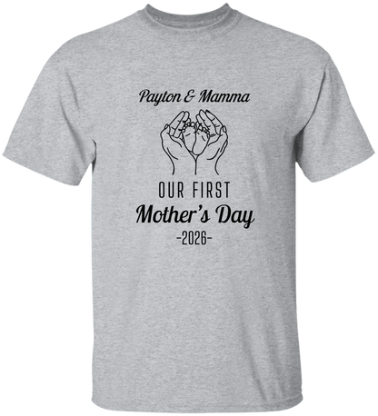 Personalized - Hands Holding Baby Feet - Our First Mother's Day - BK