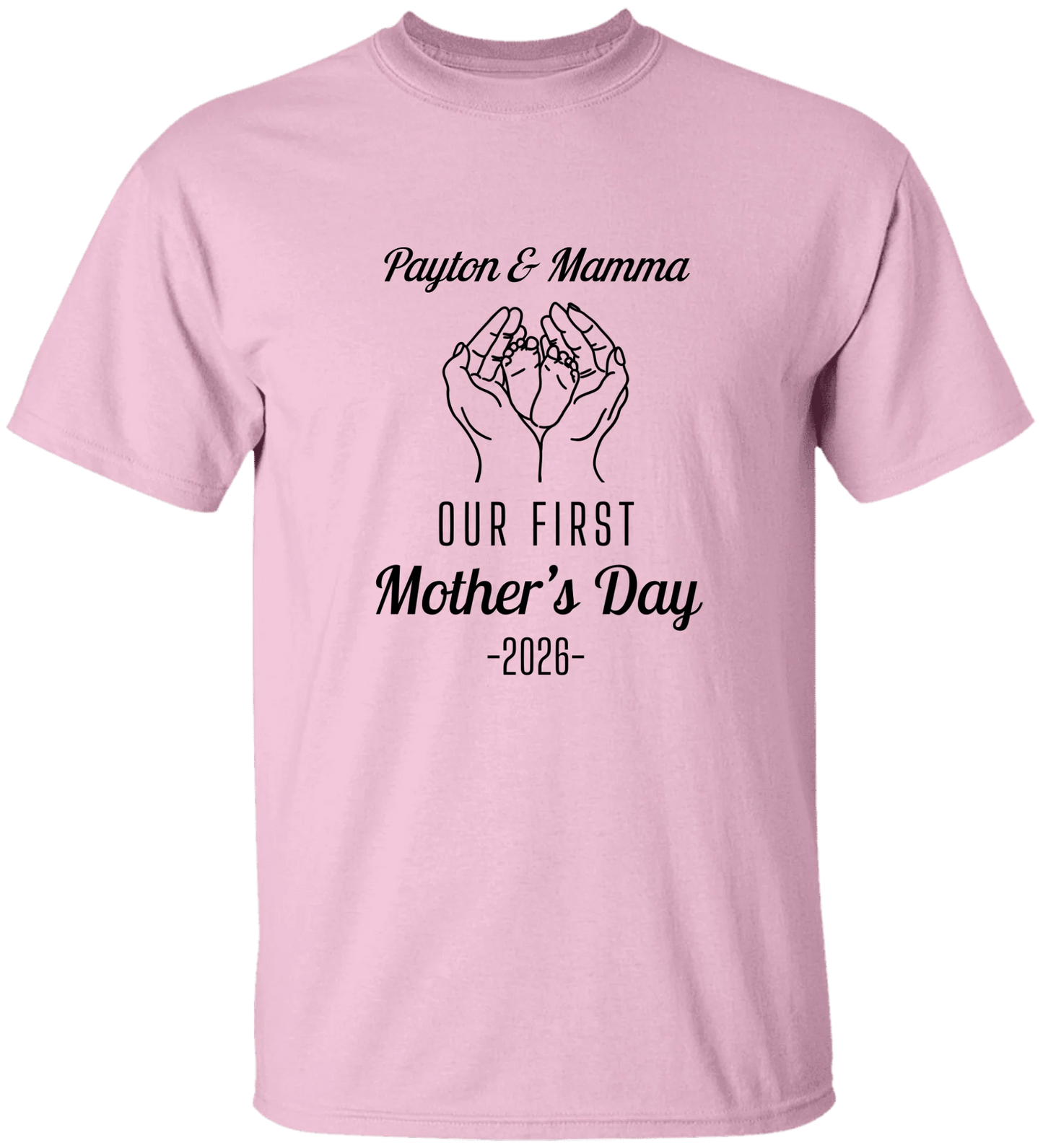 Personalized - Hands Holding Baby Feet - Our First Mother's Day - BK