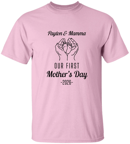 Personalized - Hands Holding Baby Feet - Our First Mother's Day - BK