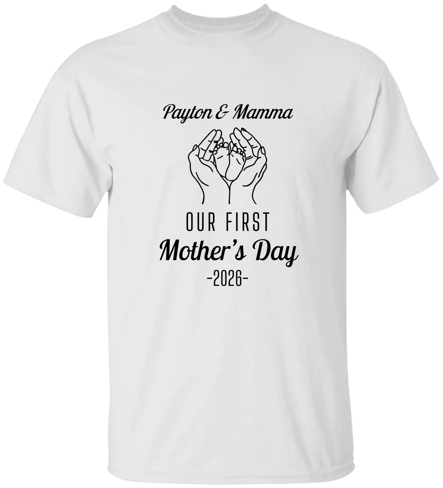 Personalized - Hands Holding Baby Feet - Our First Mother's Day - BK