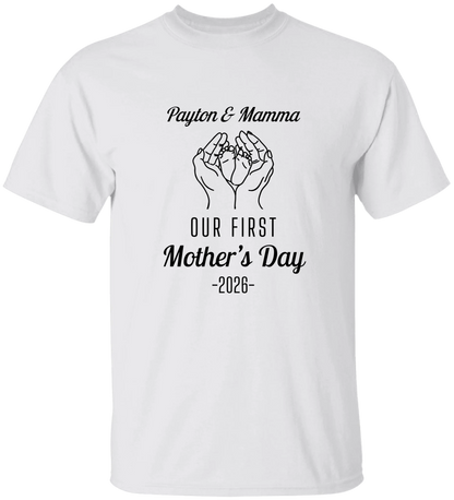 Personalized - Hands Holding Baby Feet - Our First Mother's Day - BK