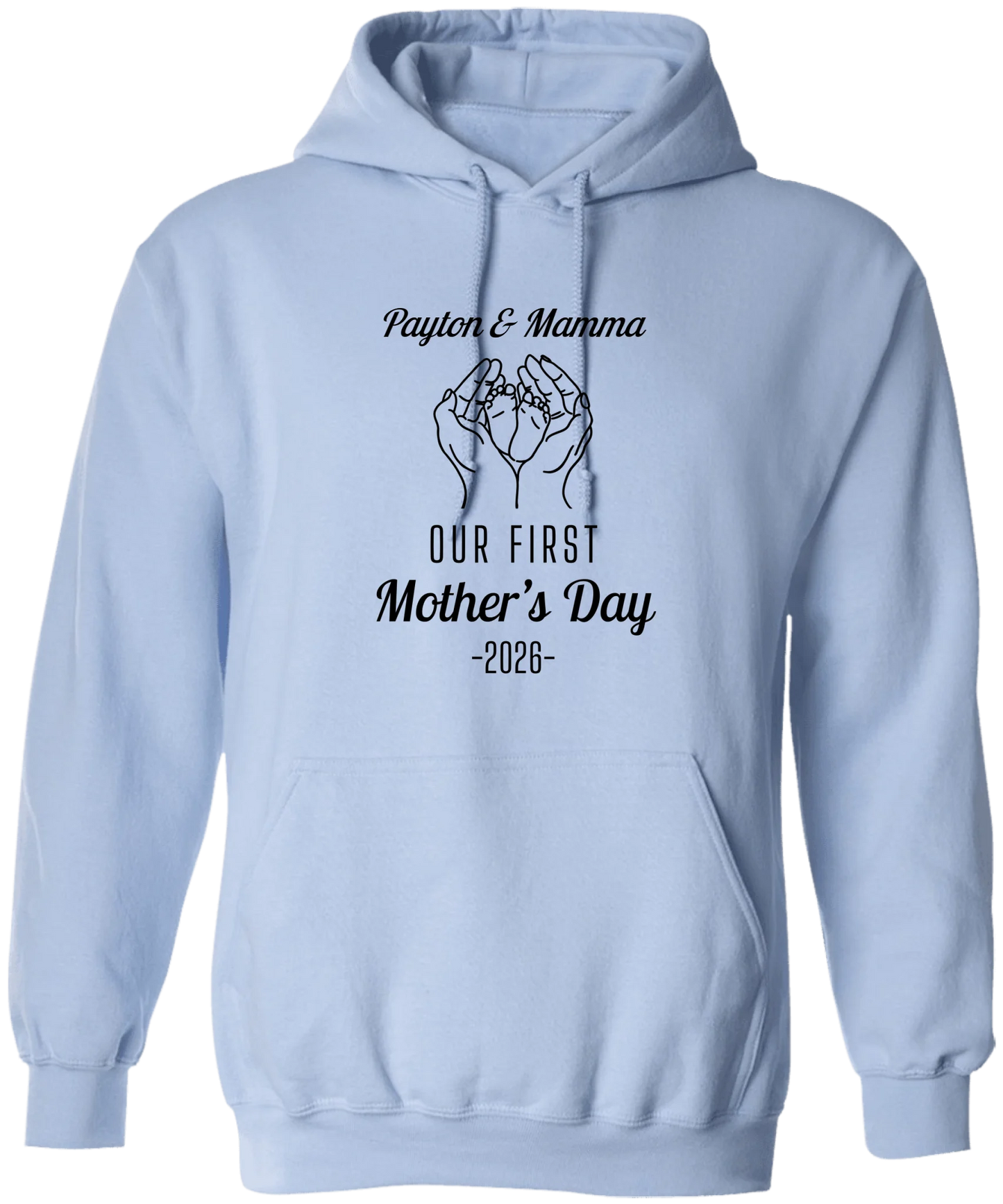 Personalized - Hands Holding Baby Feet - Our First Mother's Day - BK