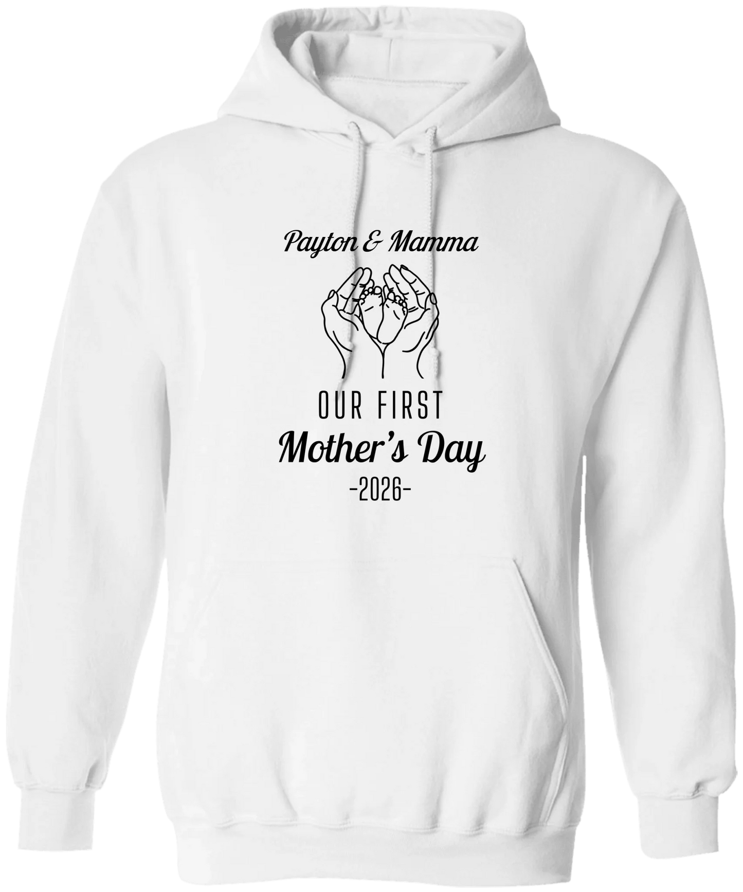 Personalized - Hands Holding Baby Feet - Our First Mother's Day - BK