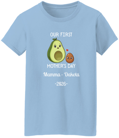 Personalized Avocado & Seed Mother's Day Matching Shirts