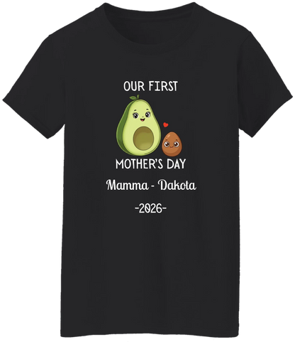 Personalized Avocado & Seed Mother's Day Matching Shirts