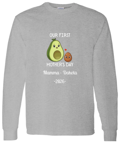 Personalized Avocado & Seed Mother's Day Matching Shirts