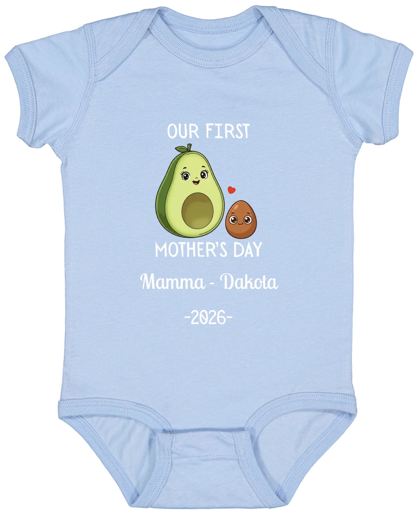Personalized Avocado & Seed Mother's Day Matching Shirts