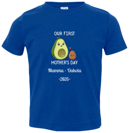 Personalized Avocado & Seed Mother's Day Matching Shirts