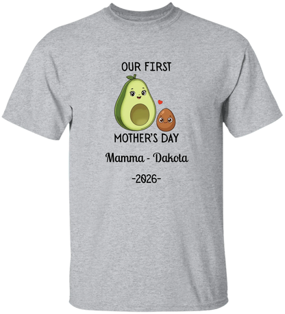 Personalized Avocado & Seed Mother's Day Matching Shirts BK