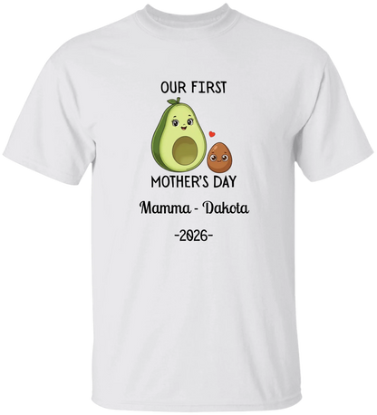 Personalized Avocado & Seed Mother's Day Matching Shirts BK