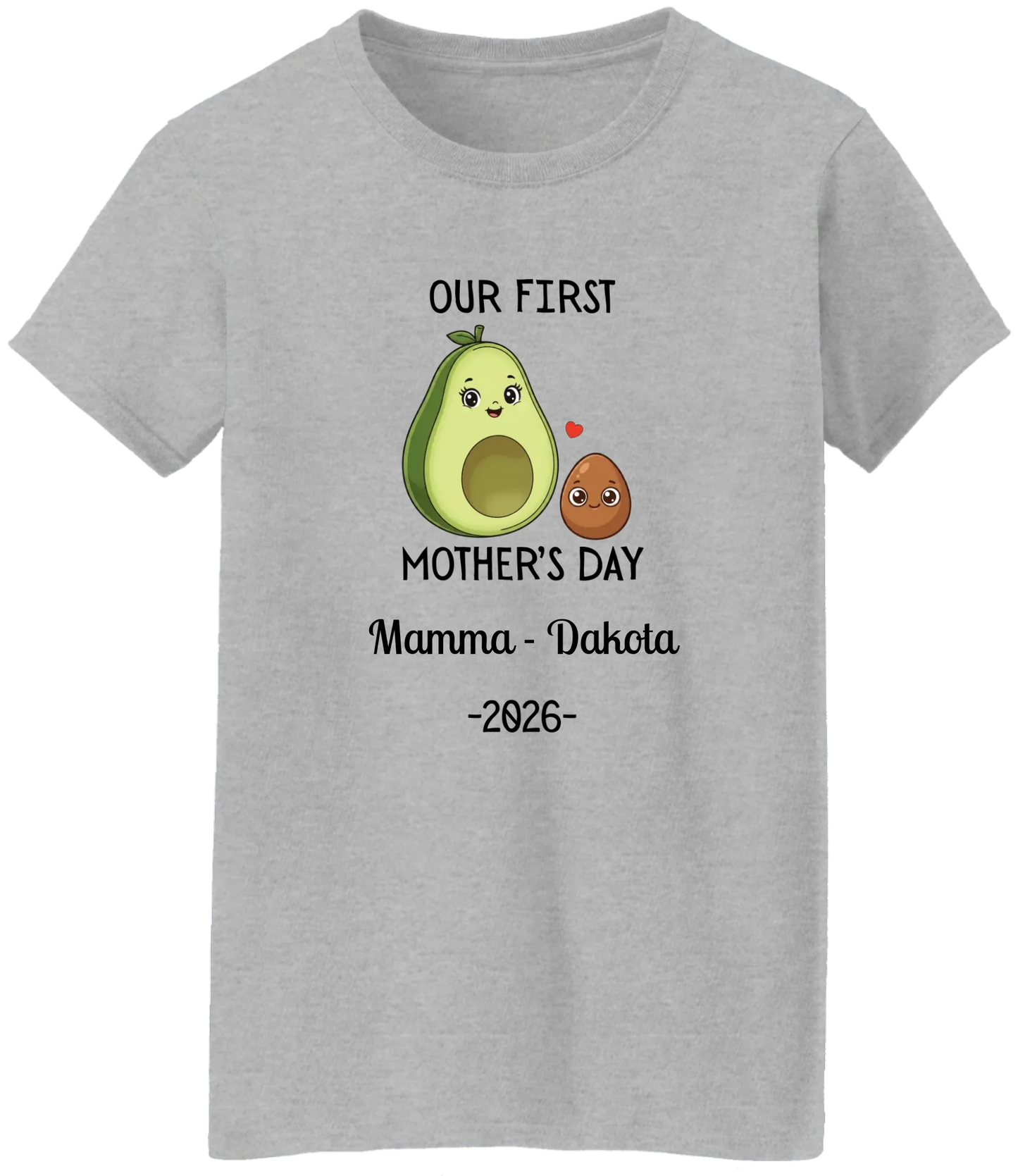 Personalized Avocado & Seed Mother's Day Matching Shirts BK