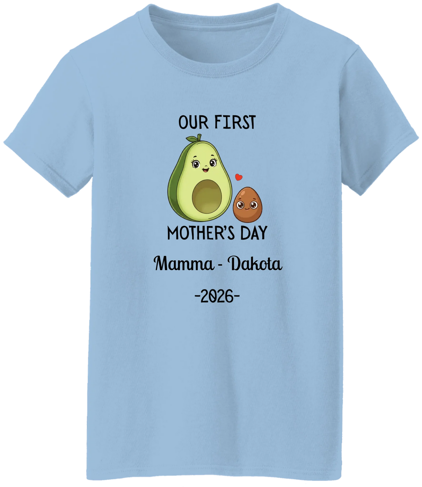Personalized Avocado & Seed Mother's Day Matching Shirts BK