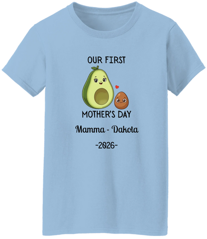 Personalized Avocado & Seed Mother's Day Matching Shirts BK