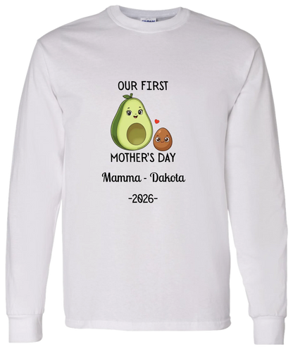 Personalized Avocado & Seed Mother's Day Matching Shirts BK