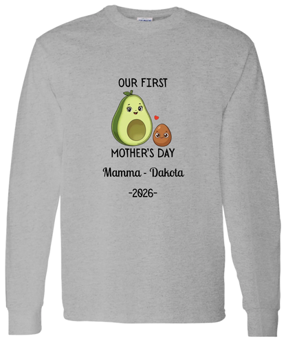 Personalized Avocado & Seed Mother's Day Matching Shirts BK