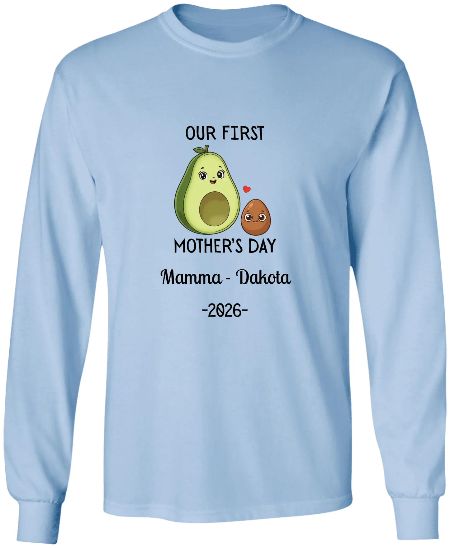 Personalized Avocado & Seed Mother's Day Matching Shirts BK