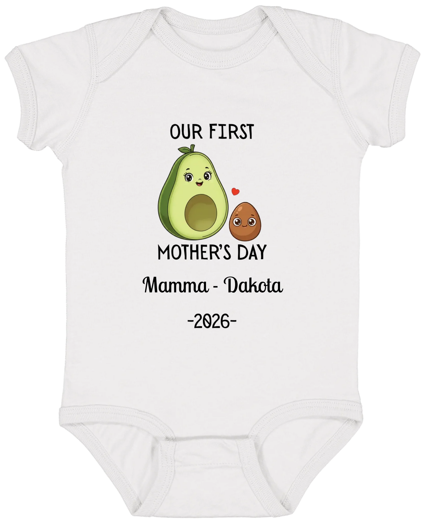 Personalized Avocado & Seed Mother's Day Matching Shirts BK