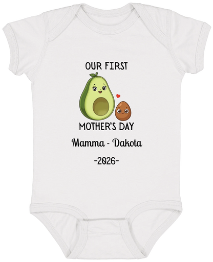 Personalized Avocado & Seed Mother's Day Matching Shirts BK