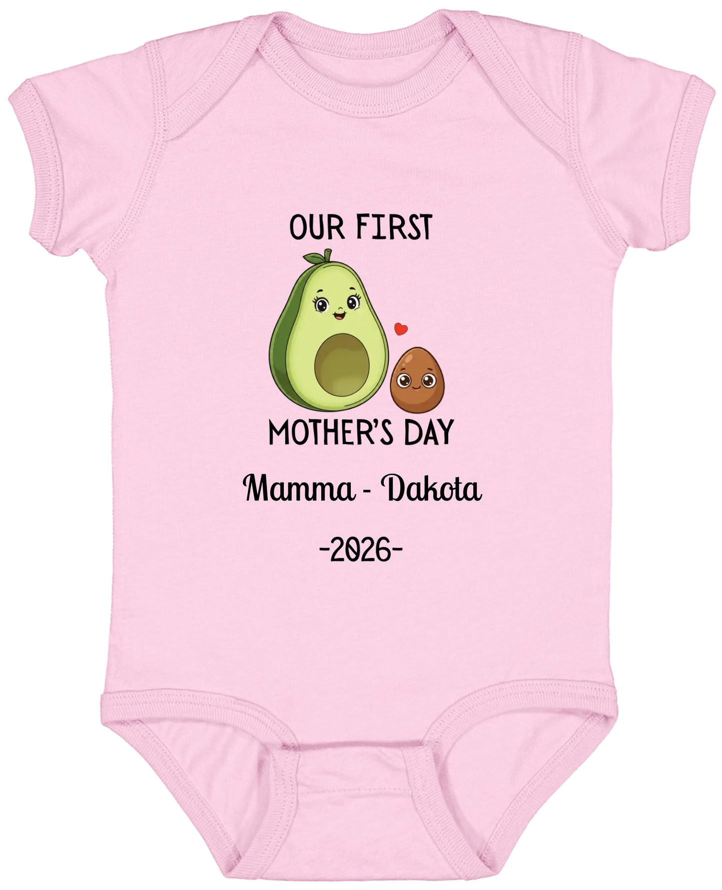 Personalized Avocado & Seed Mother's Day Matching Shirts BK