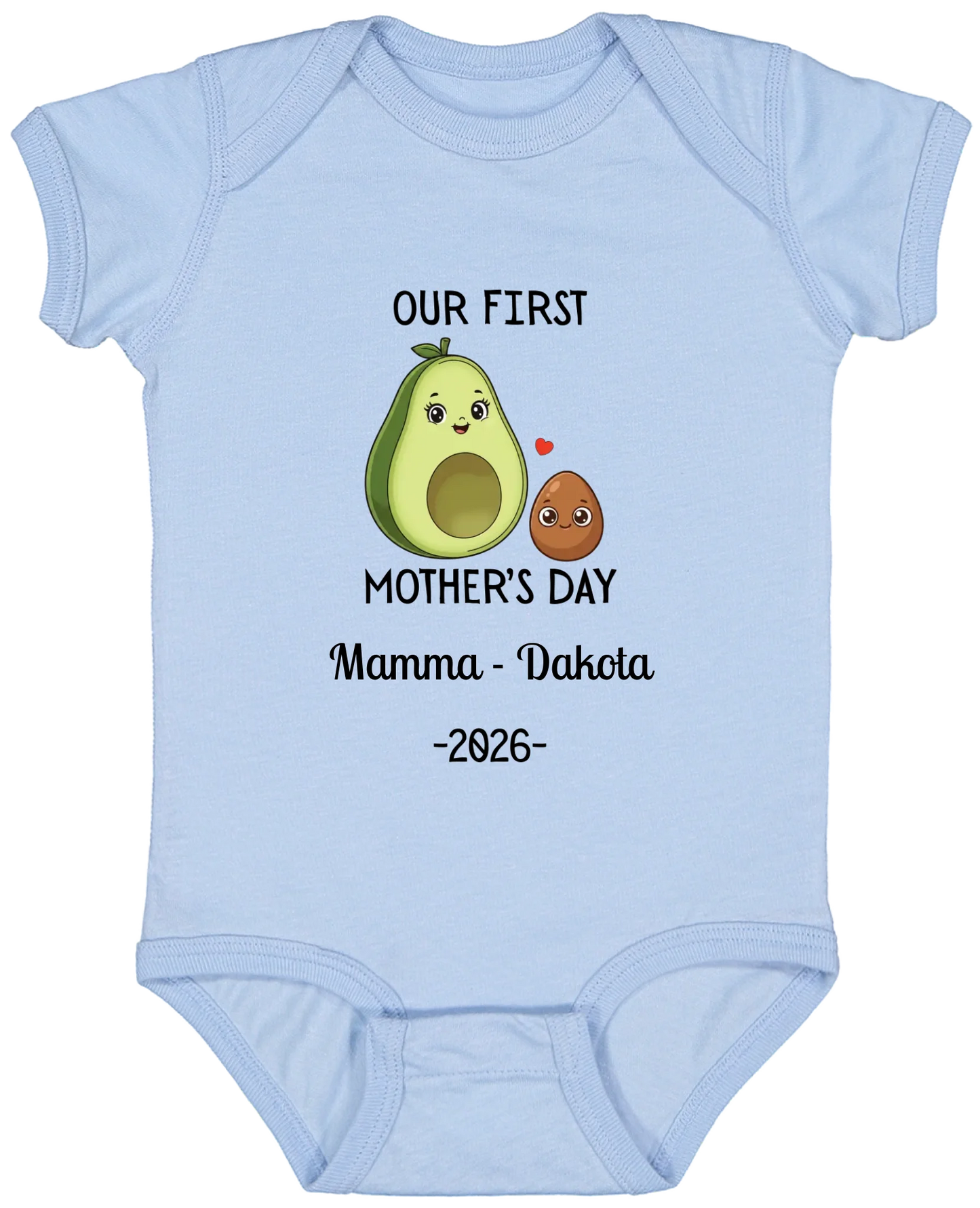 Personalized Avocado & Seed Mother's Day Matching Shirts BK