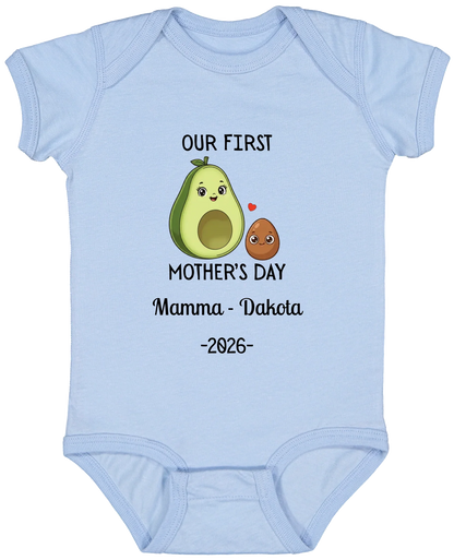 Personalized Avocado & Seed Mother's Day Matching Shirts BK